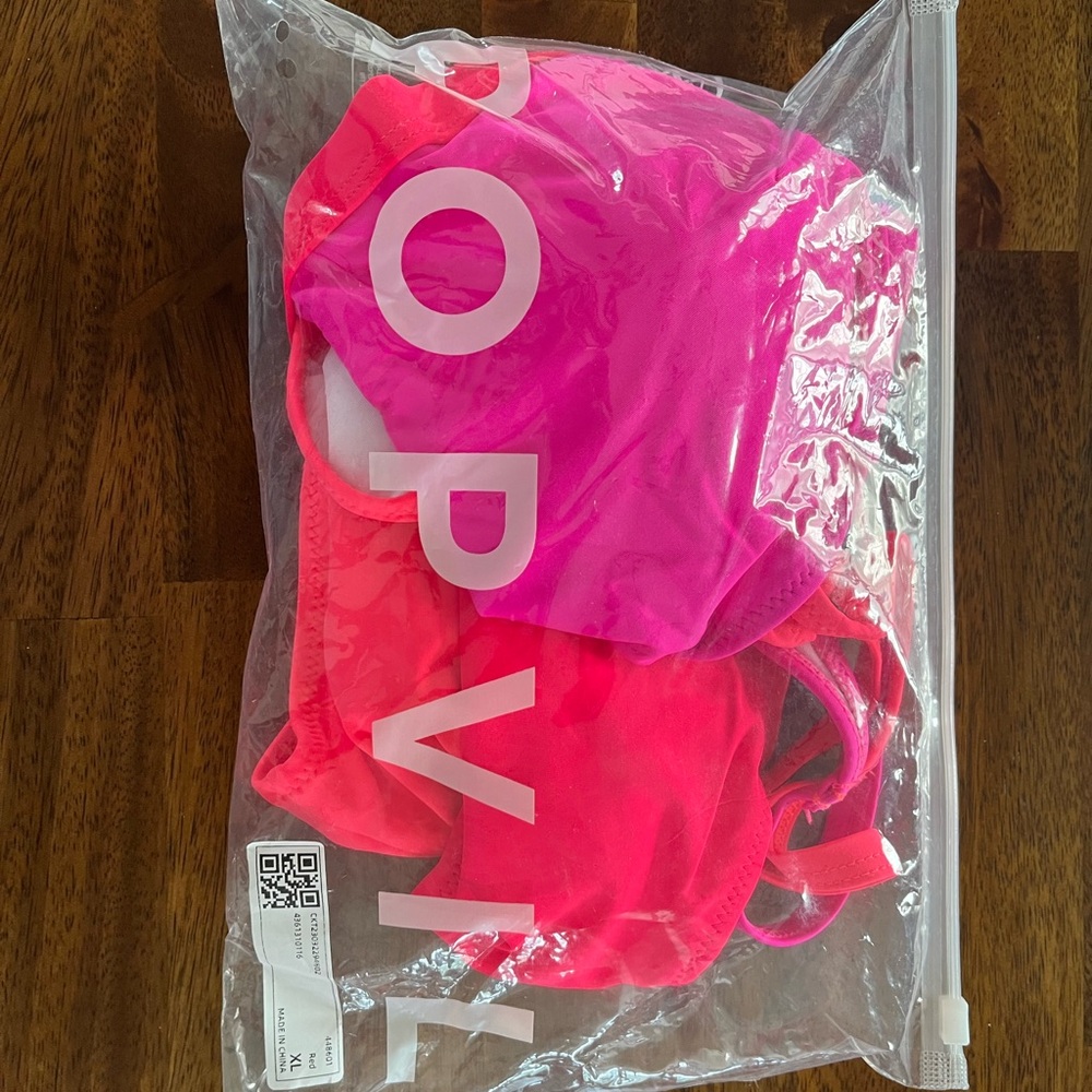 Popvil Pink and Red Bikini Set